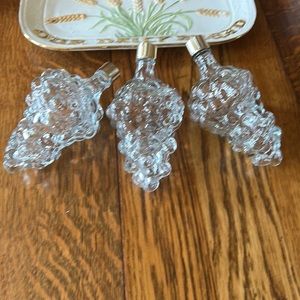 Glass jars shaped like grapes 3/ $20